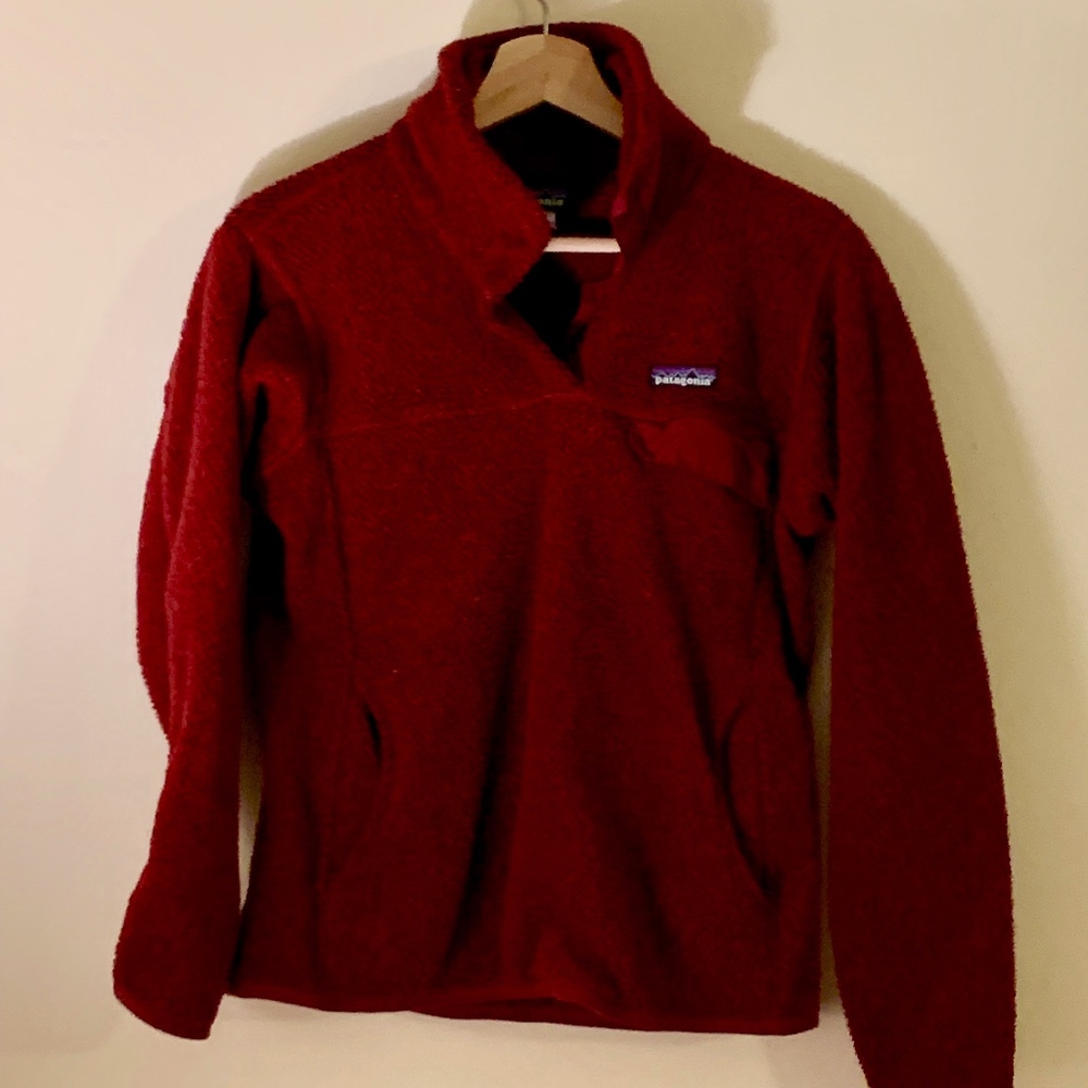 Patagonia Women's Snap Pullover: Deep Red Sz M